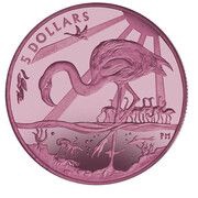 5 Dollars - Elizabeth II Pink Flamingo, United Kingdom, 2015 reverse image