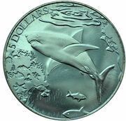 5 Dollars - Elizabeth II The Great White Shark reverse image