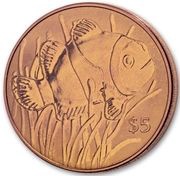 5 Dollars - Elizabeth II Clownfish reverse image