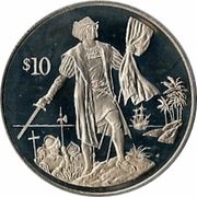 10 Dollars - Elizabeth II Christopher Columbus, United Kingdom, 1992 reverse image