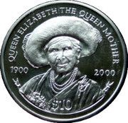 10 Dollars - Elizabeth II The Queen Mother, United Kingdom, 2000 reverse image