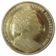 10 Dollars - Elizabeth II Golden Jubilee - On Throne obverse image