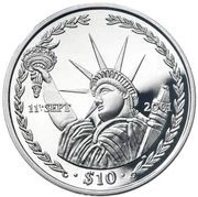 10 Dollars - Elizabeth II Statue of Liberty, United Kingdom, 2002 reverse image