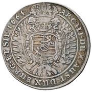 ½ Thaler - Leopold I Breslau, Bohemia, 1659-1664 reverse image