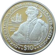10 Dollars - Elizabeth II Sir Walter Raleigh, United Kingdom, 2003 reverse image