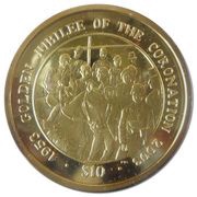 10 Dollars - Elizabeth II Golden Jubilee - Ascot, United Kingdom, 2003 reverse image
