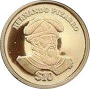 10 Dollars - Elizabeth II Hernando Pizarro reverse image