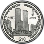 10 Dollars - Elizabeth II 5th Anniversary Attack on Twin Towers, United Kingdom, 2006 reverse image