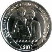 10 Dollars - Elizabeth II Young Queen Elizabeth II and her Mother, United Kingdom, 2006 reverse image