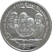 10 Dollars - Elizabeth II Queen and Prince Andrew Family, United Kingdom, 2006 reverse image