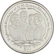 10 Dollars - Elizabeth II Queen and Princess Anne Family, United Kingdom, 2006 reverse image