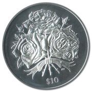 10 Dollars - Elizabeth II Roses, United Kingdom, 2006 reverse image