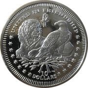 10 Dollars - Elizabeth II Founding of Jamestown; Silver Proof, United Kingdom, 2007 reverse image