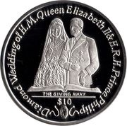 10 Dollars - Elizabeth II The Giving Away, United Kingdom, 2007 reverse image