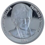 10 Dollars - Elizabeth II Princess Diana reverse image