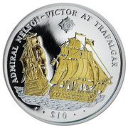 10 Dollars - Elizabeth II Admiral Nelson, United Kingdom, 2008 reverse image