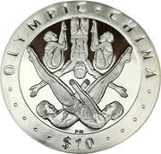 10 Dollars - Elizabeth II High-Diving, United Kingdom, 2008 reverse image