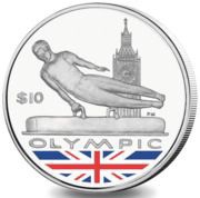 10 Dollars - Elizabeth II Gymnastics, United Kingdom, 2009-2011 reverse image