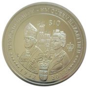 10 Dollars - Elizabeth II Diamond Jubilee of Queen Elizabeth II, United Kingdom, 2011 reverse image