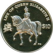 10 Dollars - Elizabeth II Queen Elizabeth II, United Kingdom, 2011-2012 reverse image