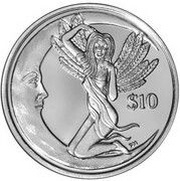 10 Dollars - Elizabeth II Goddess Juno, United Kingdom, 2012 reverse image