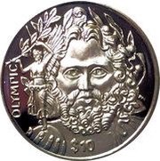 10 Dollars - Elizabeth II Father of the Modern Olympics, United Kingdom, 2013 reverse image