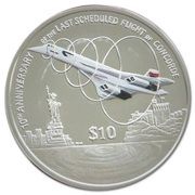 10 Dollars - Elizabeth II Concorde, United Kingdom, 2013 reverse image