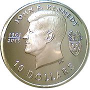 10 Dollars - Elizabeth II John F. Kennedy, United Kingdom, 2013 reverse image