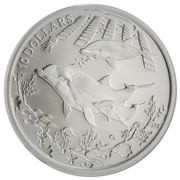 10 Dollars - Elizabeth II Dolphin, United Kingdom, 2014 reverse image