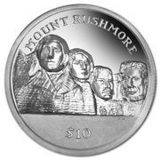 10 Dollars - Elizabeth II Mount Rushmore, United Kingdom, 2015 reverse image