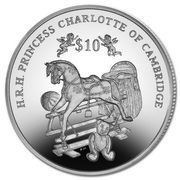 10 Dollars - Elizabeth II Princess Charlotte, United Kingdom, 2015 reverse image