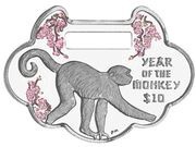 10 Dollars - Elizabeth II Year of the Monkey, United Kingdom, 2016 reverse image
