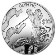 10 Dollars - Elizabeth II Olympic - Golf, United Kingdom, 2016 reverse image