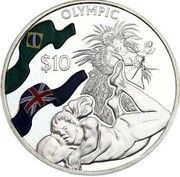10 Dollars - Elizabeth II Olympic - Beach Volleyball; Coloured, United Kingdom, 2016 reverse image