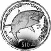 10 Dollars - Elizabeth II Lemon Shark, United Kingdom, 2016 reverse image