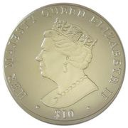 10 Dollars - Elizabeth II Sapphire Jubilee, United Kingdom, 2017 reverse image