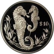 10 Dollars - Elizabeth II Seahorse, United Kingdom, 2017 reverse image