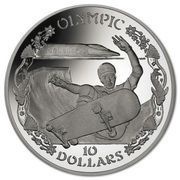 10 Dollars - Elizabeth II Olympic Skate boarding, United Kingdom, 2019 reverse image