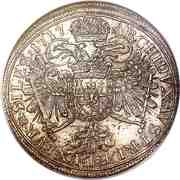 1 Thaler - Charles VI Breslau, Bohemia, 1715-1718 reverse image