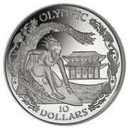 10 Dollars - Elizabeth II Olympic Surfing, United Kingdom, 2019 reverse image