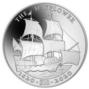 10 Dollars - Elizabeth II Mayflower, United Kingdom, 2020 reverse image
