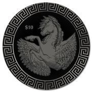 10 Dollars - Elizabeth II Pegasus; Silver Bullion Black Finish, United Kingdom, 2022 reverse image