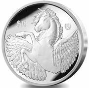 10 Dollars - Charles III Pegasus; Taya privymark, United Kingdom, 2023 reverse image