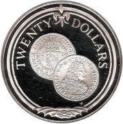 20 Dollars - Elizabeth II Gold Escudo, United Kingdom, 1985 reverse image