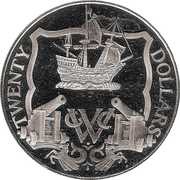 20 Dollars - Elizabeth II Dutch Cannons, United Kingdom, 1985 reverse image