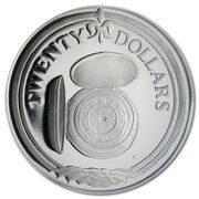 20 Dollars - Elizabeth II Pocket Watch, United Kingdom, 1985 reverse image