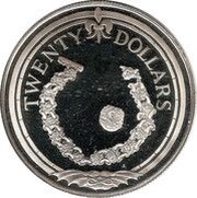 20 Dollars - Elizabeth II Gold Bracelet, United Kingdom, 1985 reverse image