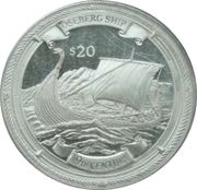 20 Dollars - Elizabeth II Oseberg Ship, United Kingdom, 2000 reverse image