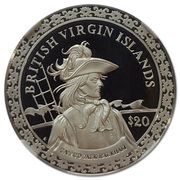20 Dollars - Elizabeth II Calico Jack Rackham, United Kingdom, 2000 reverse image