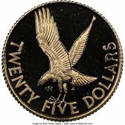 25 Dollars - Elizabeth II Osprey, United Kingdom, 1980 reverse image